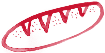 Lekent rødt brød